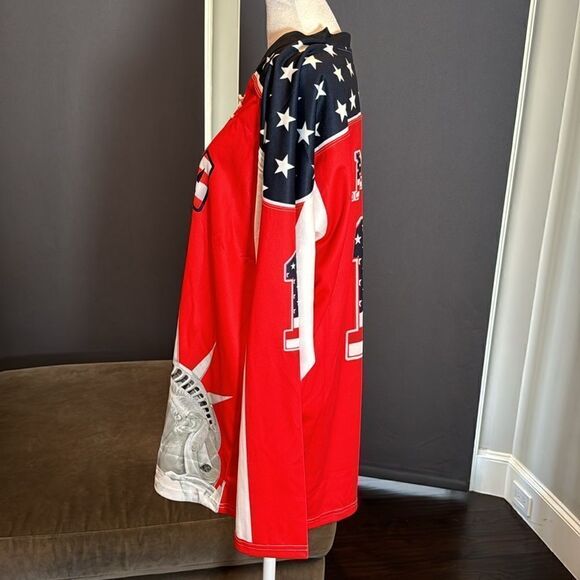 Men’s America #1 USA Patriotic Ice Hockey Jersey Long Sleeve Size M NEW - Picture 4 of 11